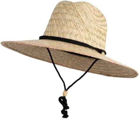 Men's Rush Straw Wide Brimmed Aussie Hat - Natural OSFM at Amazon